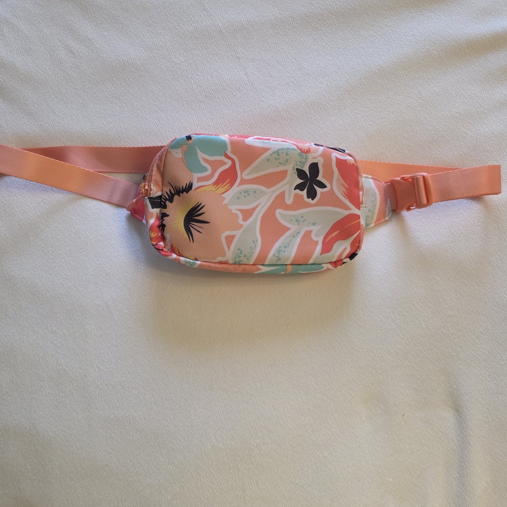 Vera Bradley Coral and Black Floral Belt Bag